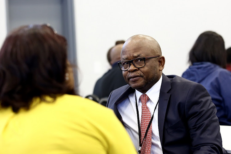 Former CEO of GCIS, Themba Maseko testifies at the State Capture Commission of Inquiry in Parktown, Johannesburg, on August 29 2018.