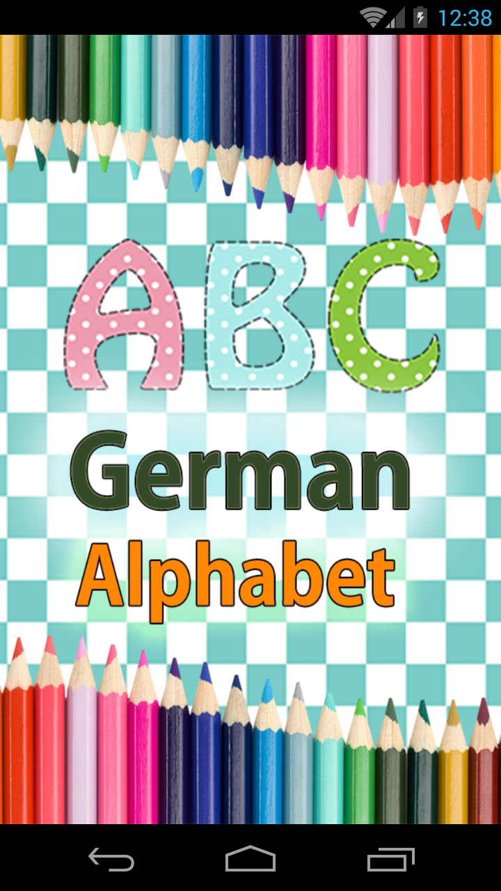 Android application German Alphabet screenshort