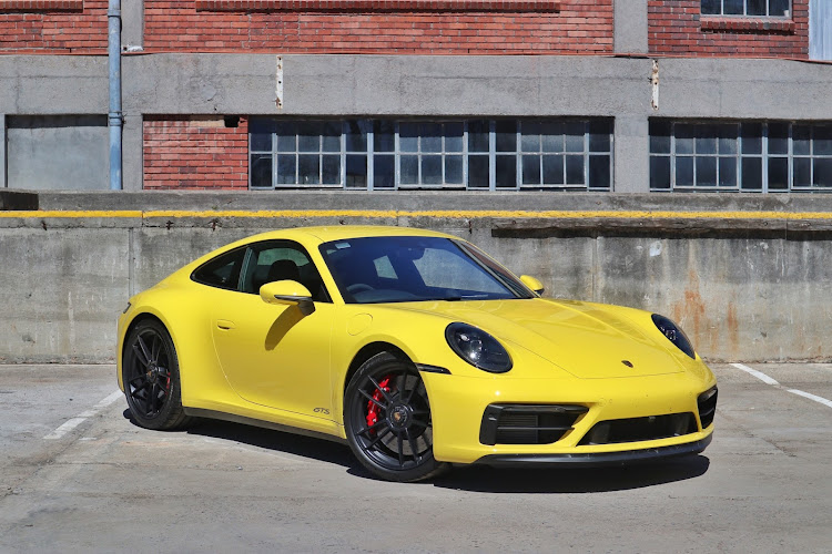 The Porsche 911 GTS exterior stands out with a plethora of black detailing.