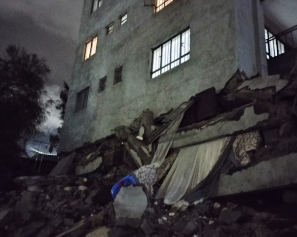A photo of the building that collapsed in Uthiru, Nairobi.