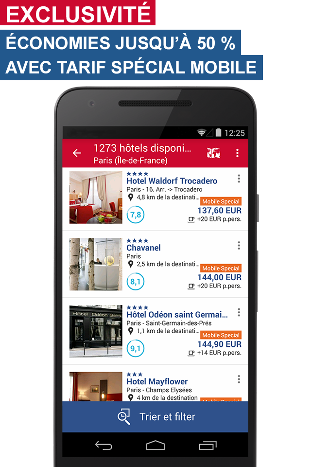 Android application Hotel Search HRS (New) screenshort