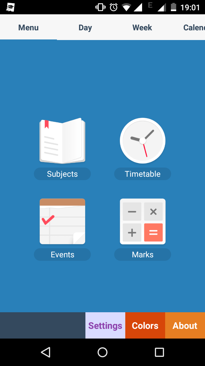 Android application Student Agenda screenshort