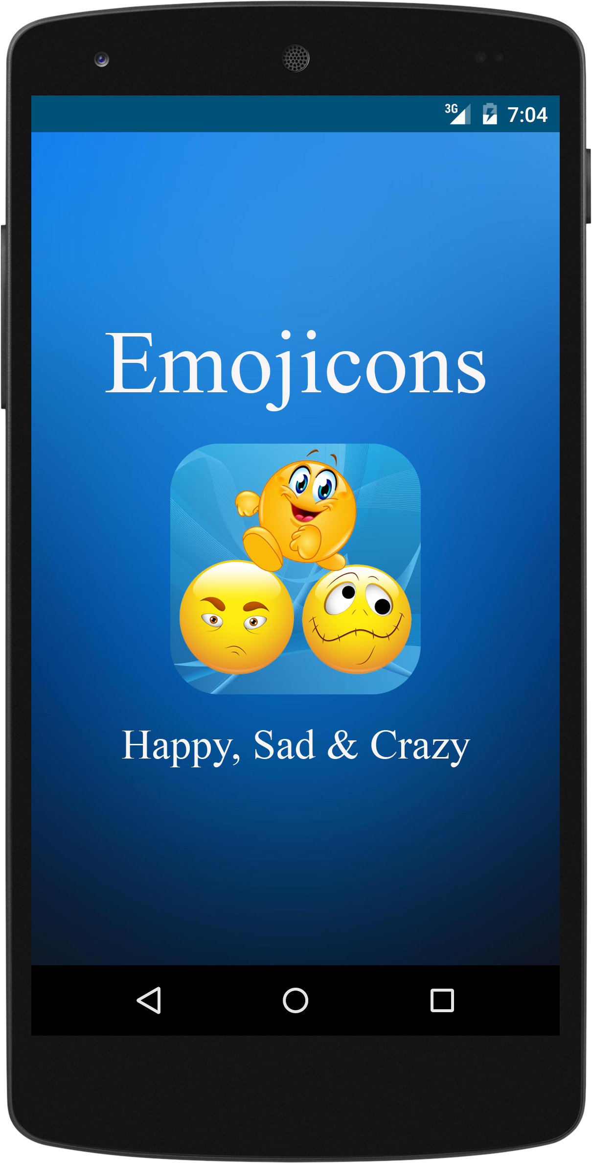 Android application Emojicons : Happy, Crazy, Sad screenshort