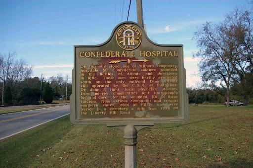 On this side stood one of Milner´s temporary hospitals for Confederate soldiers wounded in the Battles of Atlanta and Jonesboro in 1864. These men were hastily evacuated south on the only railroad...