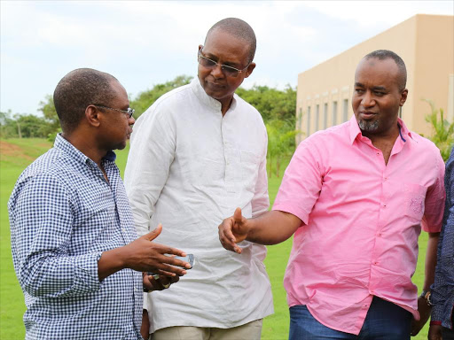 Governors Amason Kingi (Kilifi) John Murutu (Taita Taveta) and Hassan Joho (Mombasa) in Kilifi last June. Economic liberation can only be led by people who have had the benefit of advanced education, foreign travel, notable achievements within their own professions, and many years of interaction with elites from other parts of the country. /ANDREW KASUKU