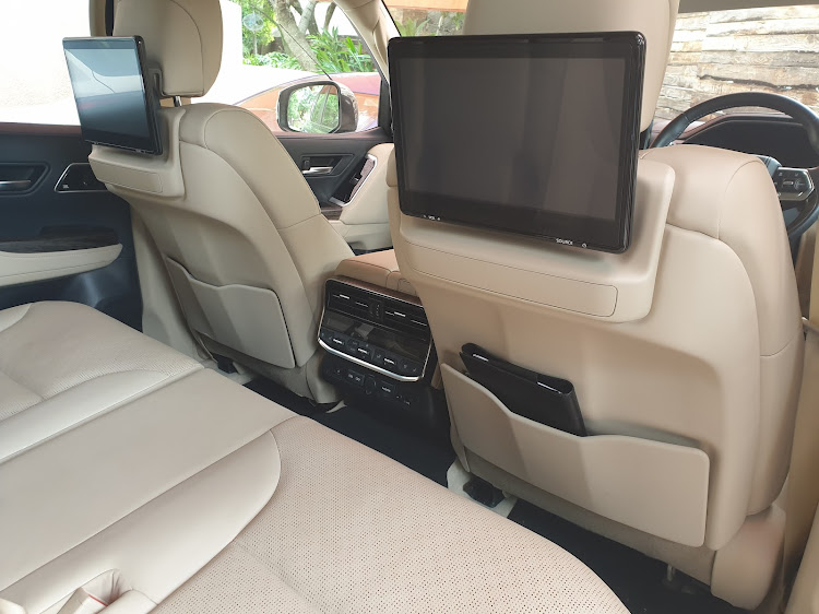 Front and rear seat entertainment systems have plenty of USB ports. Picture: DENIS DROPPA