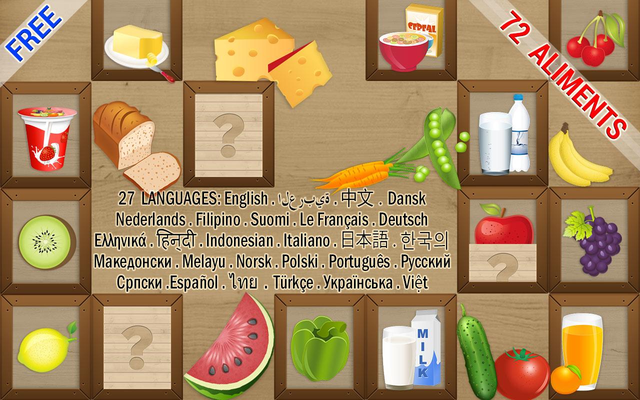 Android application Kids Game – Memory Match Food screenshort