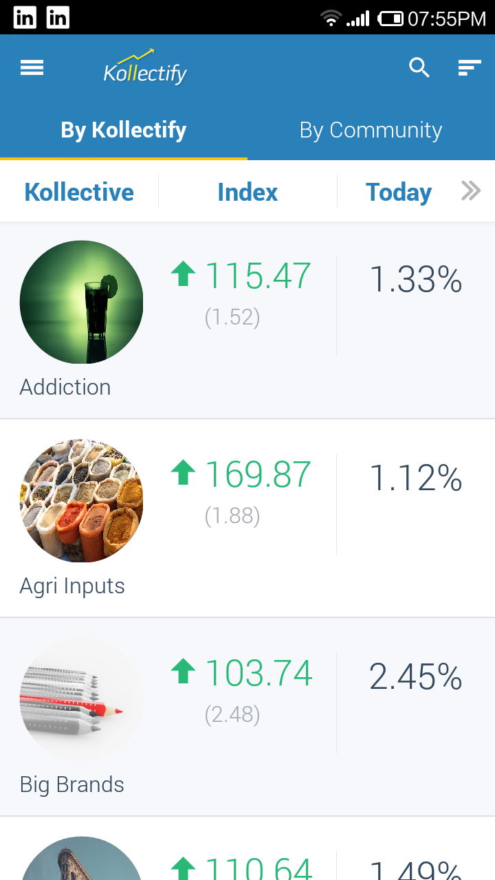 Android application Kollectify: New Way to Invest screenshort