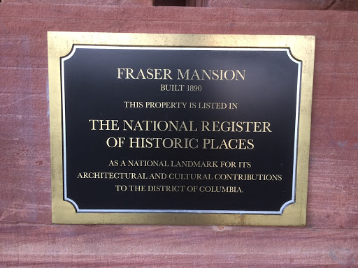 Fraser MansionBuilt 1890This property is listed in The National Registry of Historic PlacesAs a national landmark for its architectural and cultural contributions to the District of Columbia This...