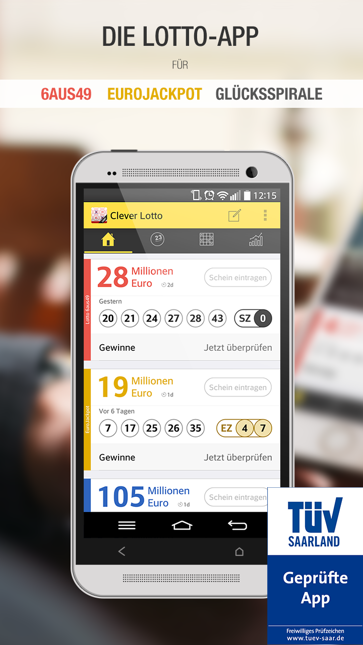 Android application Clever Lotto & Eurojackpot screenshort