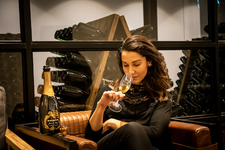 Danielle Jacobs takes in the distinct aromas of Boschendal Cap Classique.