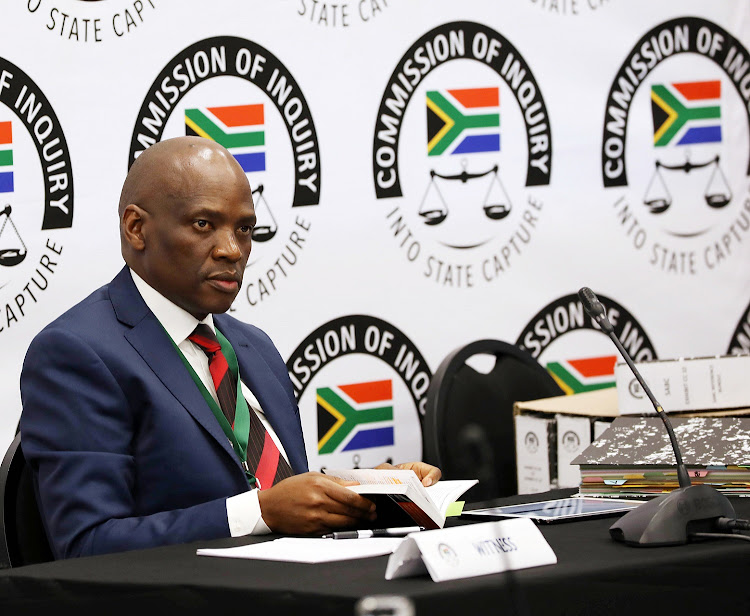 Former SABC COO Hlaudi Motsoeneng at the state capture inquiry. Picture: ANTONIO MUCHAVE