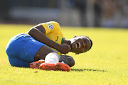 Themba Zwane of Mamelodi Sundowns during the MTN 8, semi final 2nd Leg match between Mamelodi Sundowns and Cape Town City FC at Lucas Moripe Stadium on September 02, 2018 in Pretoria, South Africa. 