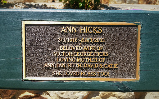 Ann Hicks Plaque