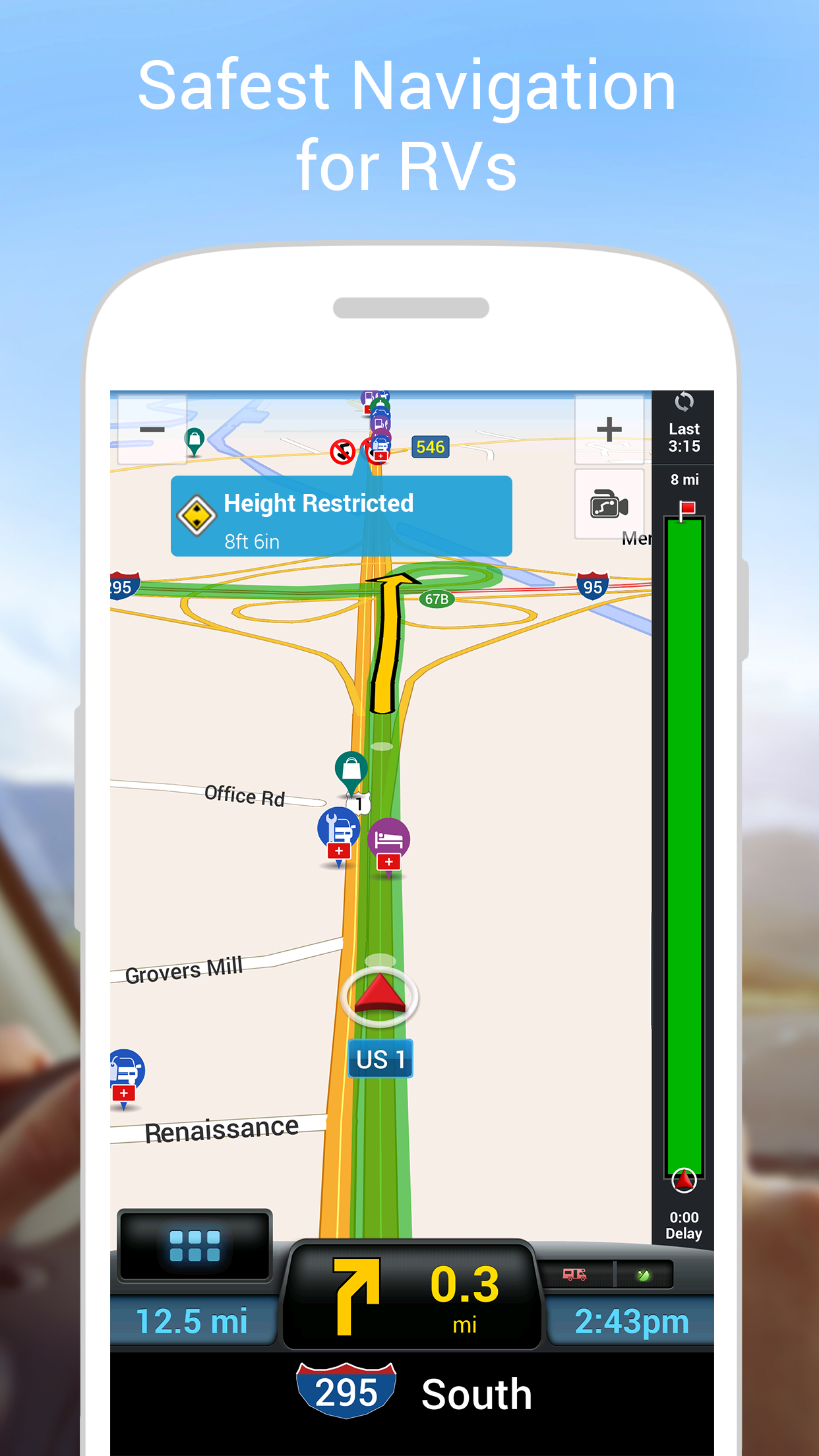 Android application CoPilot RV USA- GPS Navigation screenshort