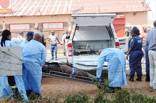 April 05 2017 Violence that ensued between taxi drivers left three people dead in Mofolo, Soweto. PHOTO: Mduduzi Ndzingi