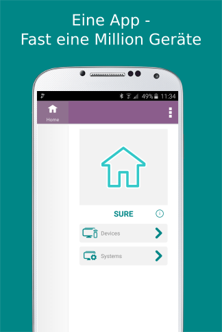 Android application SURE - Smart Home and TV Universal Remote screenshort