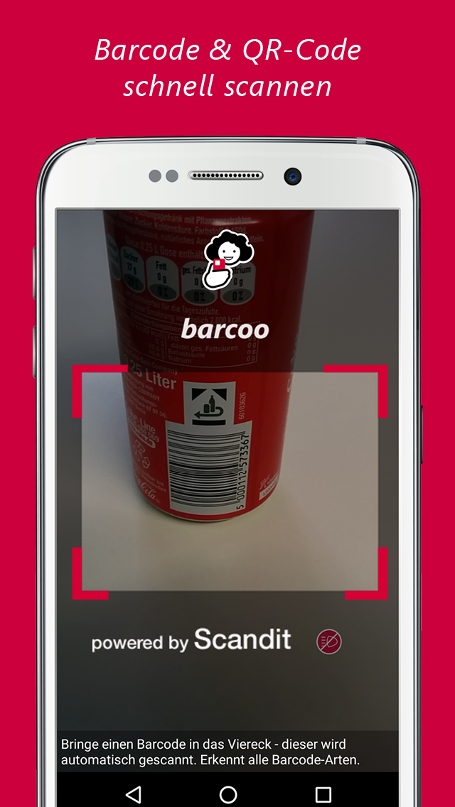 Android application barcoo - QR & Barcode Scanner screenshort