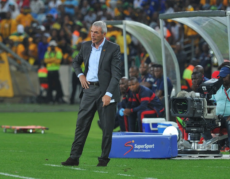 Ernst Middendorp coach of Kaizer Chiefs during the 2019 Nedbank Cup Final match between Kaizer Chiefs and TS Galaxy on the 18 of May 2019 at Moses Mabhida Stadium.