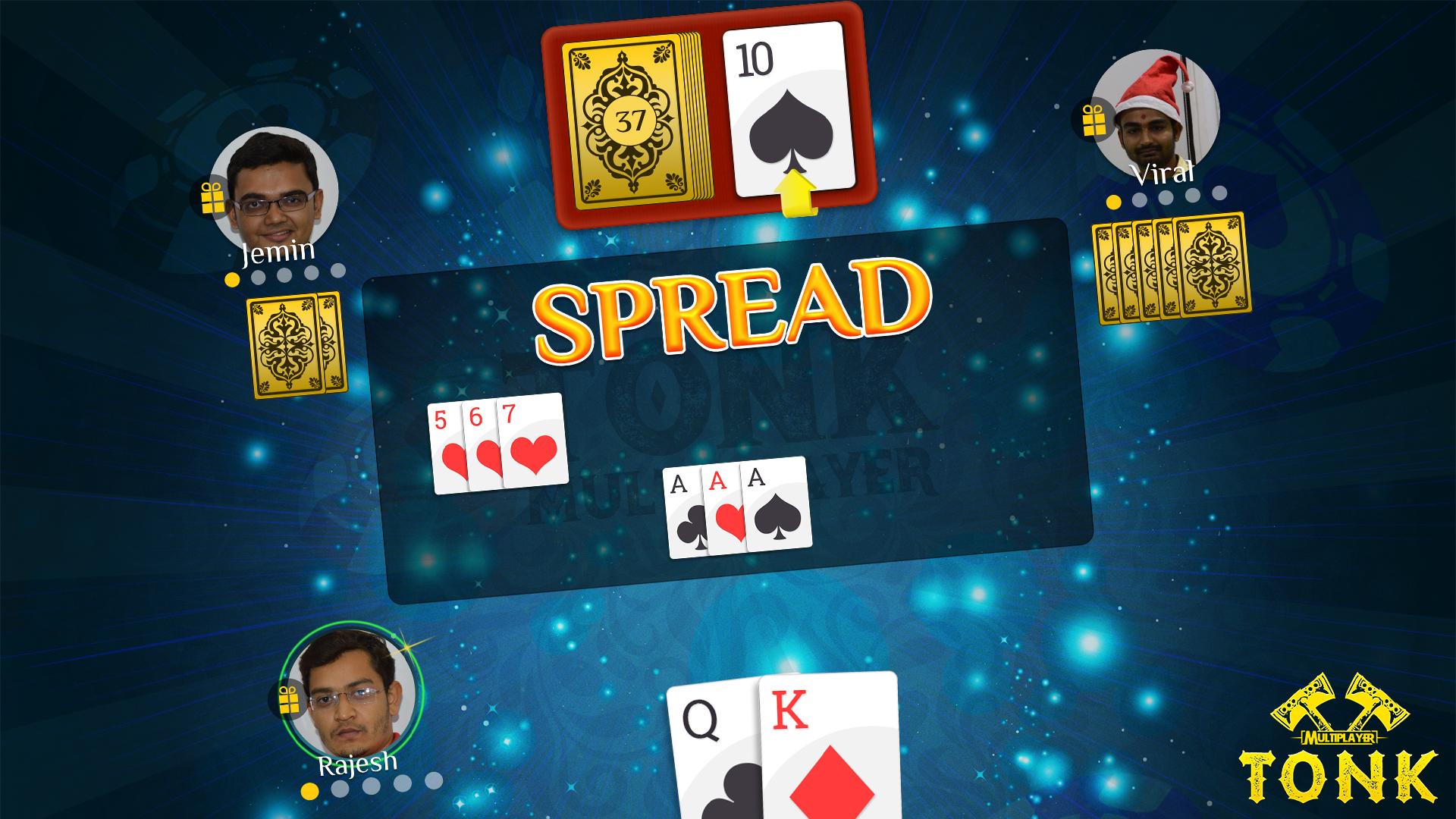 Android application Multiplayer Card Game - Tonk screenshort