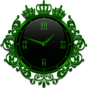 Download Green Crown Clock Widget For PC Windows and Mac