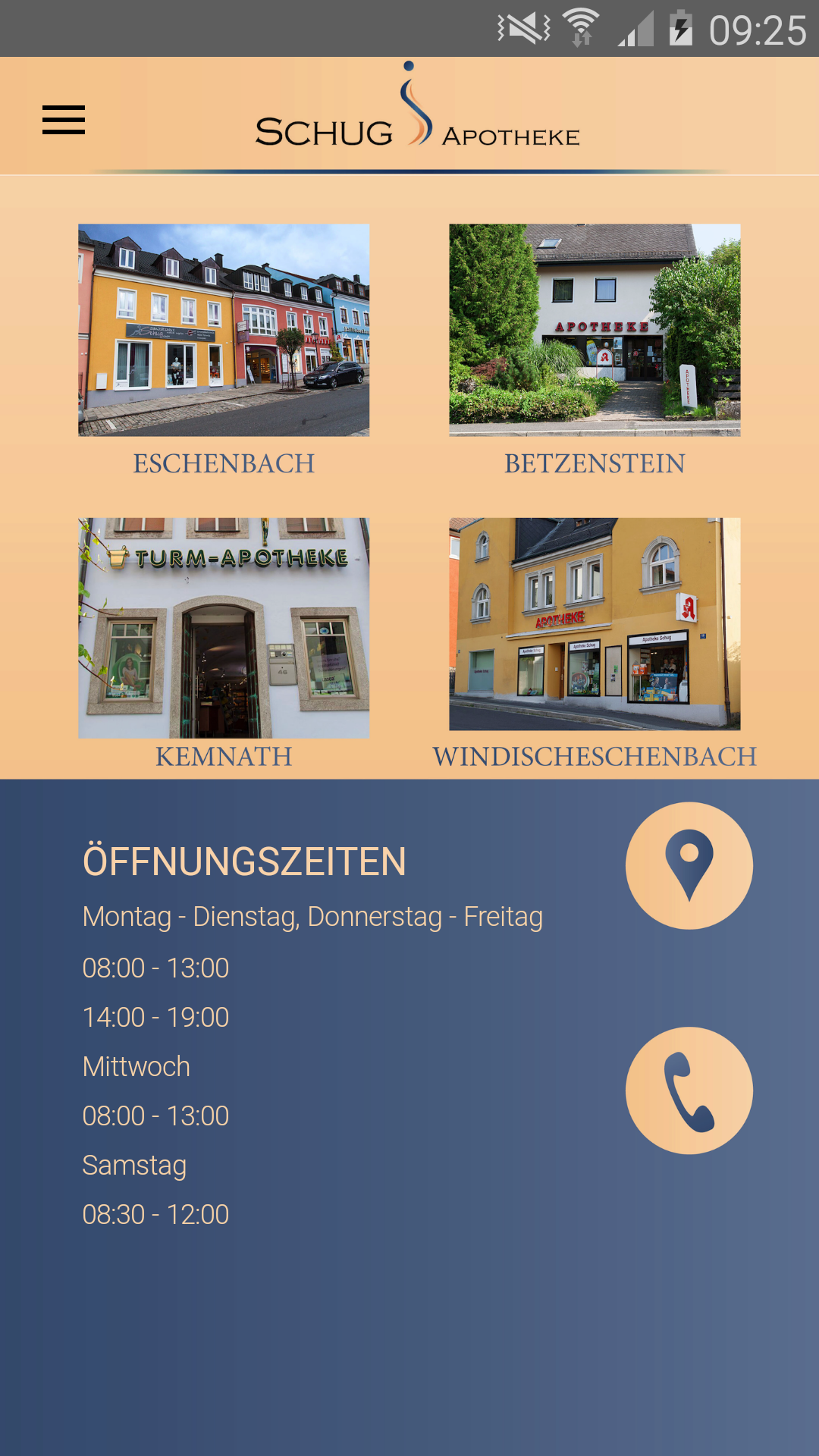 Android application Apotheke Schug screenshort