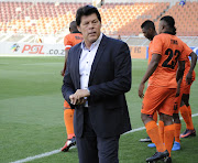 Luc Eymael coach of Polokwane City during the Absa Premiership match between Polokwane City and Ajax Cape Town at Peter Mokaba Stadium on February 18, 2017 in Polokwane, South Africa.