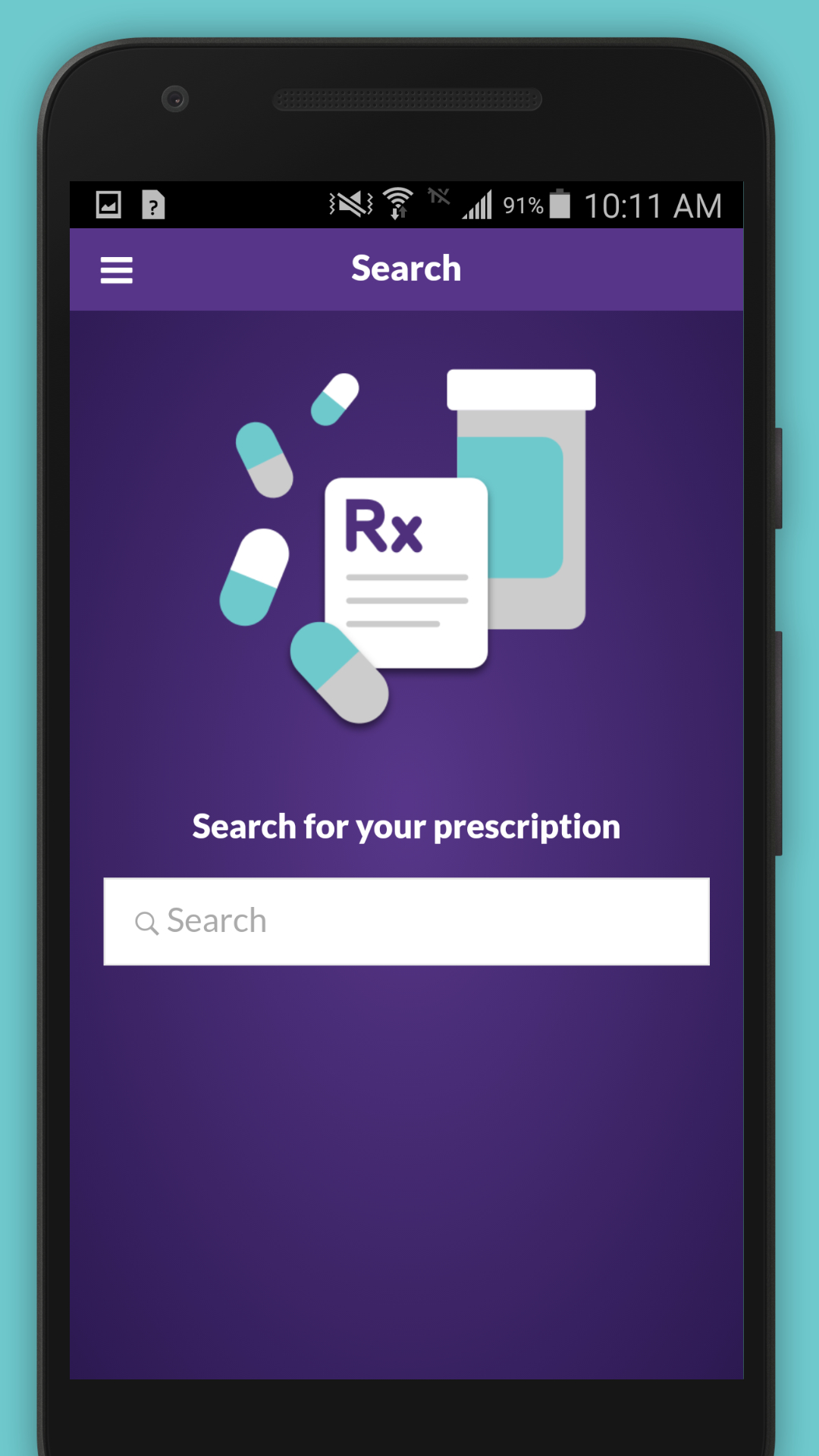 Android application SearchRx screenshort