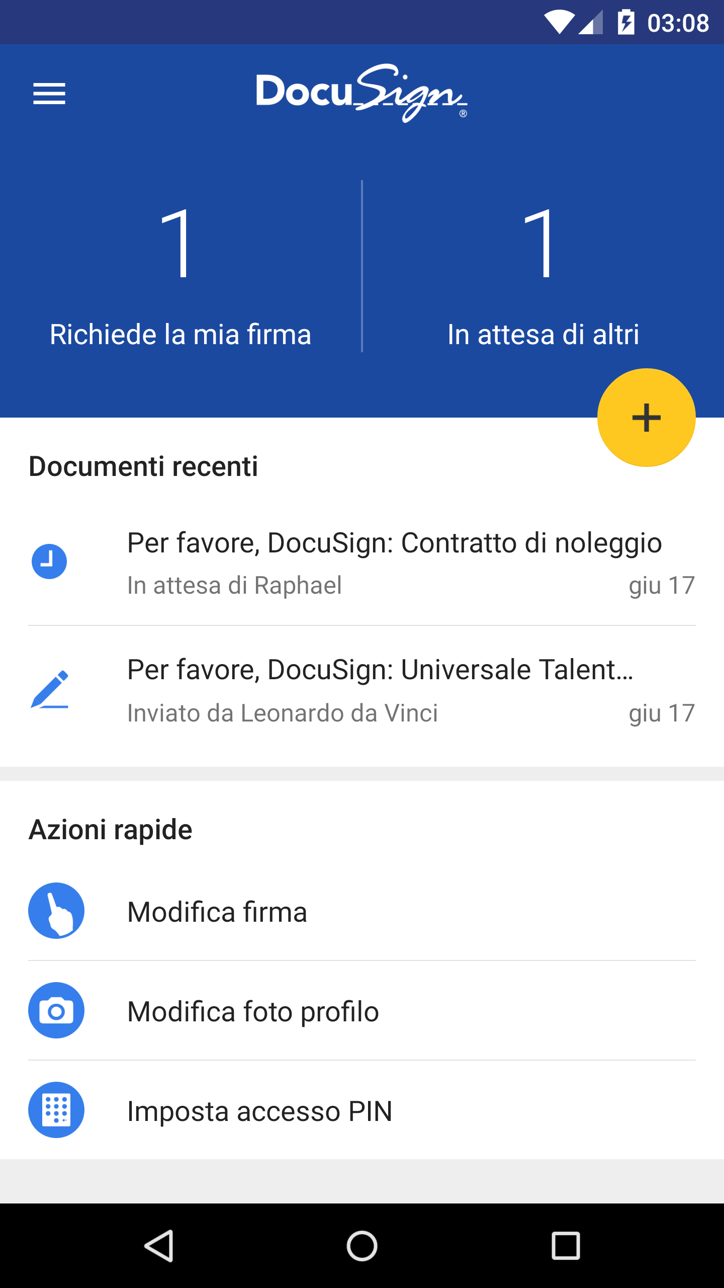 Android application DocuSign - Upload & Sign Docs screenshort