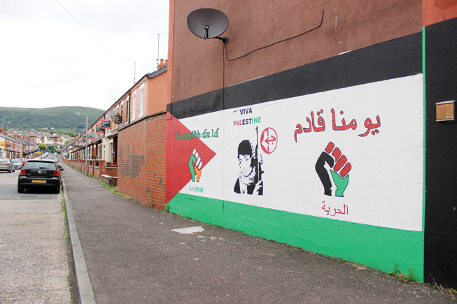 Political antagonists in Northern Ireland invoke the Israeli-Palestinian conflict