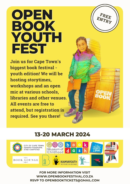 Calling all young bibliophiles! Open Book Youth Fest is taking place in Cape Town from March 13-20.
