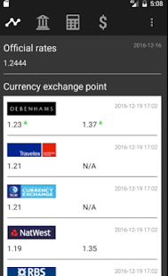 Exchange Rates screenshot for Android