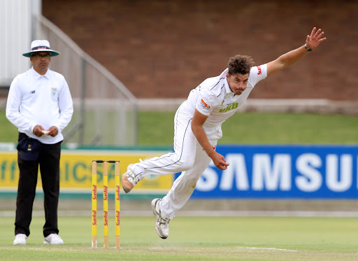 Marchant de Lange of VKB Knights during day 1 of the Sunfoil Series match between Warriors and VKB Knights at St Georges Park on November 03, 2016 in Port Elizabeth, South Africa.