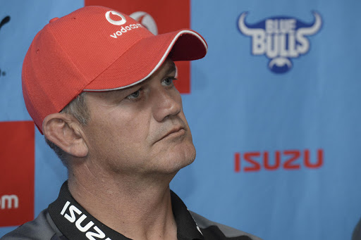 Bulls head coach Nollis Marais speaks during the team's training session and press conference at Loftus Versfeld Stadium on May 03, 2017 in Pretoria, South Africa.