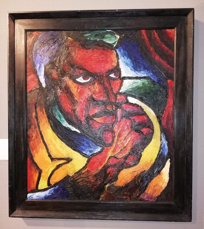 Harry Trevor Self Portrait at the Sanlam Gallery.