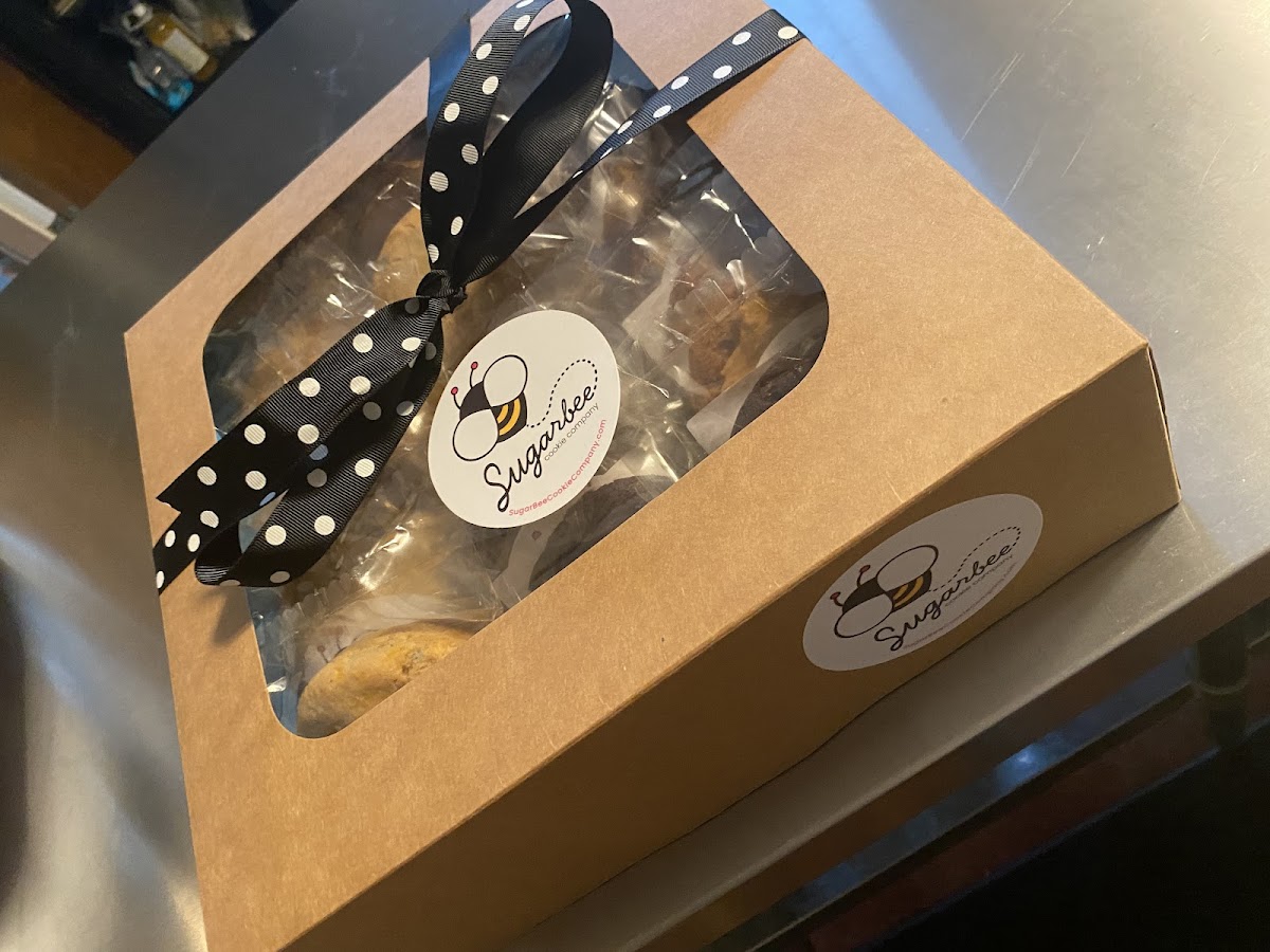 Special orders in fun packaging for a variety of individually wrapped and labeled cookies.