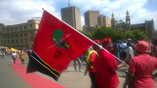 Julius Malema said his Economic Freedom Fighters (EFF) members are not going anywhere until President Jacob Zuma is out of office. Picture Credit: Sipho Mabena