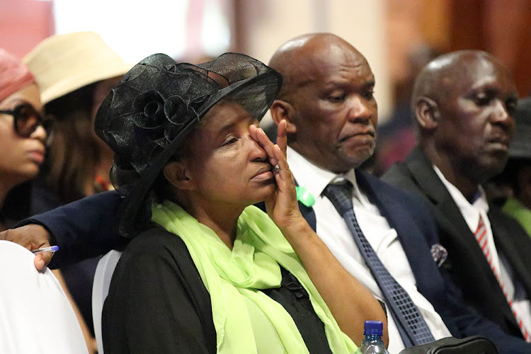 Parents of Thorisho, Maria and Mahlaphahlapana Themane and other family members during the funeral service of Thorisho Themane on March 2 2019. Themane was killed by a gang of high school pupils in Flora Park, Polokwane, in Limpopo.