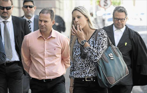 International swimwear model Candice van der Merwe at a previous appearance at the Cape Town High Court in a clash with SARS.