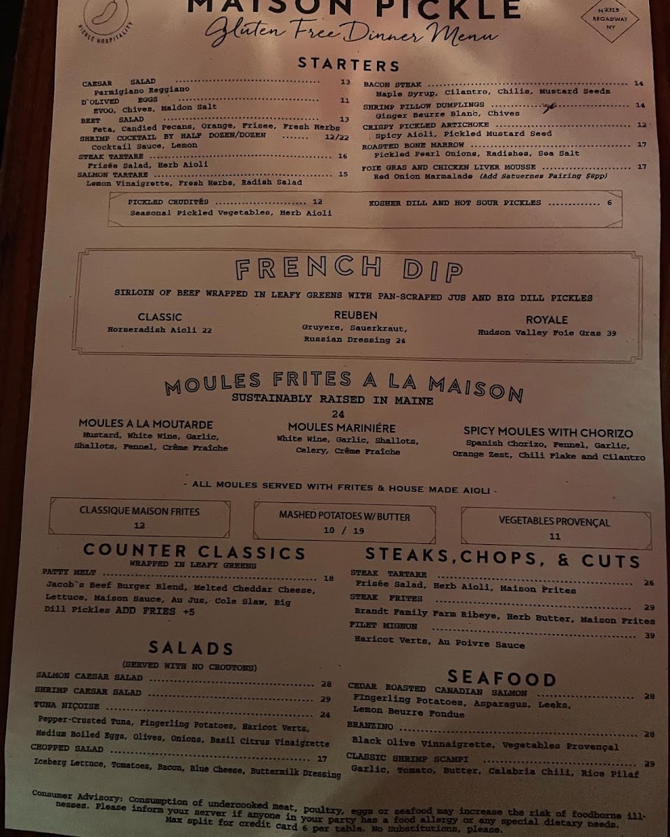 Gf menu