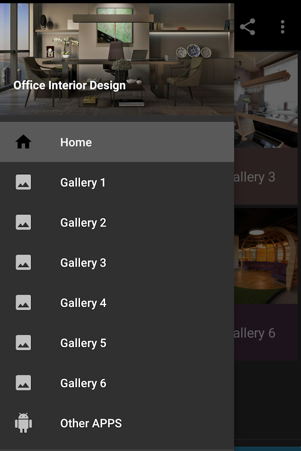 Дизайн интерьера офиса — приложение на Android