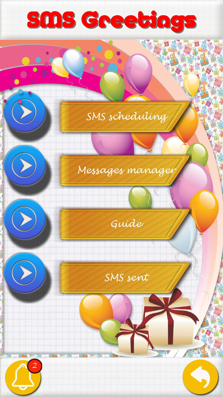 Android application Automatic SMS Greetings screenshort