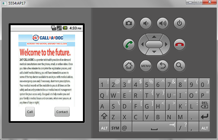 Android application Telemedicine screenshort