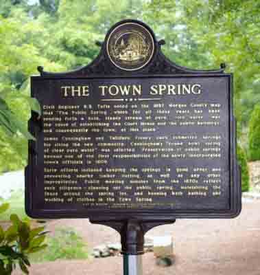 Civil Engineer R.B. Tufts noted on the 1897 Morgan County map that "The Public Spring . . . which for all these years has been sending forth a bold, steady stream of pure, cold water, was the...