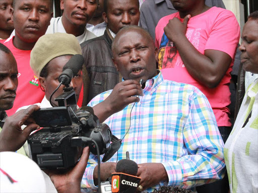 Starehe MP Maina Kamanda visits business people in Nyamakima Nairobi during the Saba Saba rally on July 7,2014./file