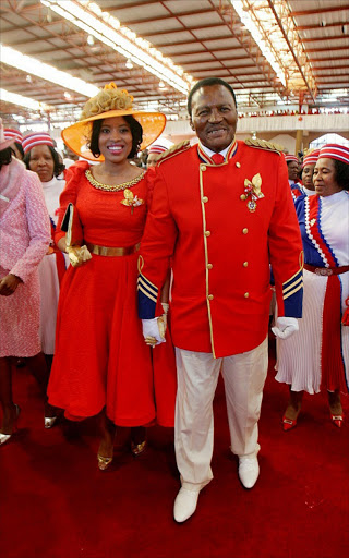 The late leader of the International Pentecost Holiness Church, Glayton Modise, and his wife Mamohau Modise, in Zuurbekom, Johannesburg. Picture: Veli Nhlapo