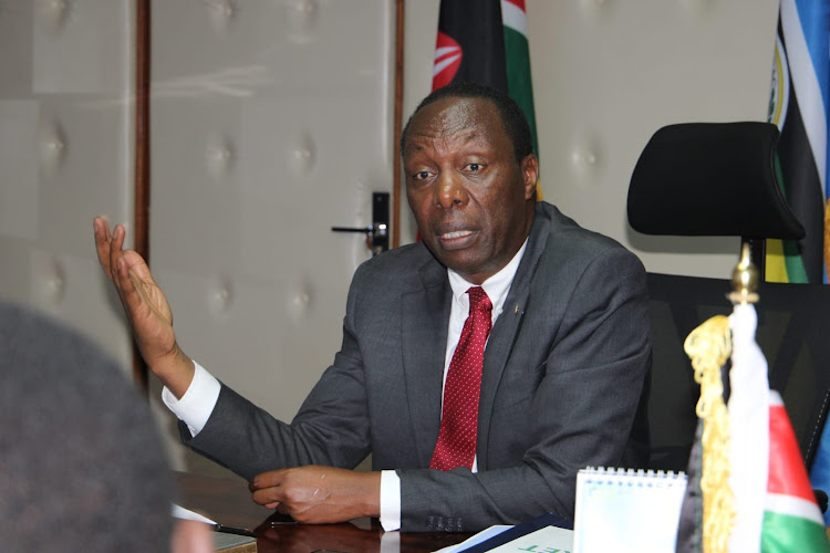 Gitonga Mugambi, the Principal Secretary for Climate Change and Forestry in the Ministry of Environment, during the interview with the Star on May 9, 2024 at his office at NHIF building.