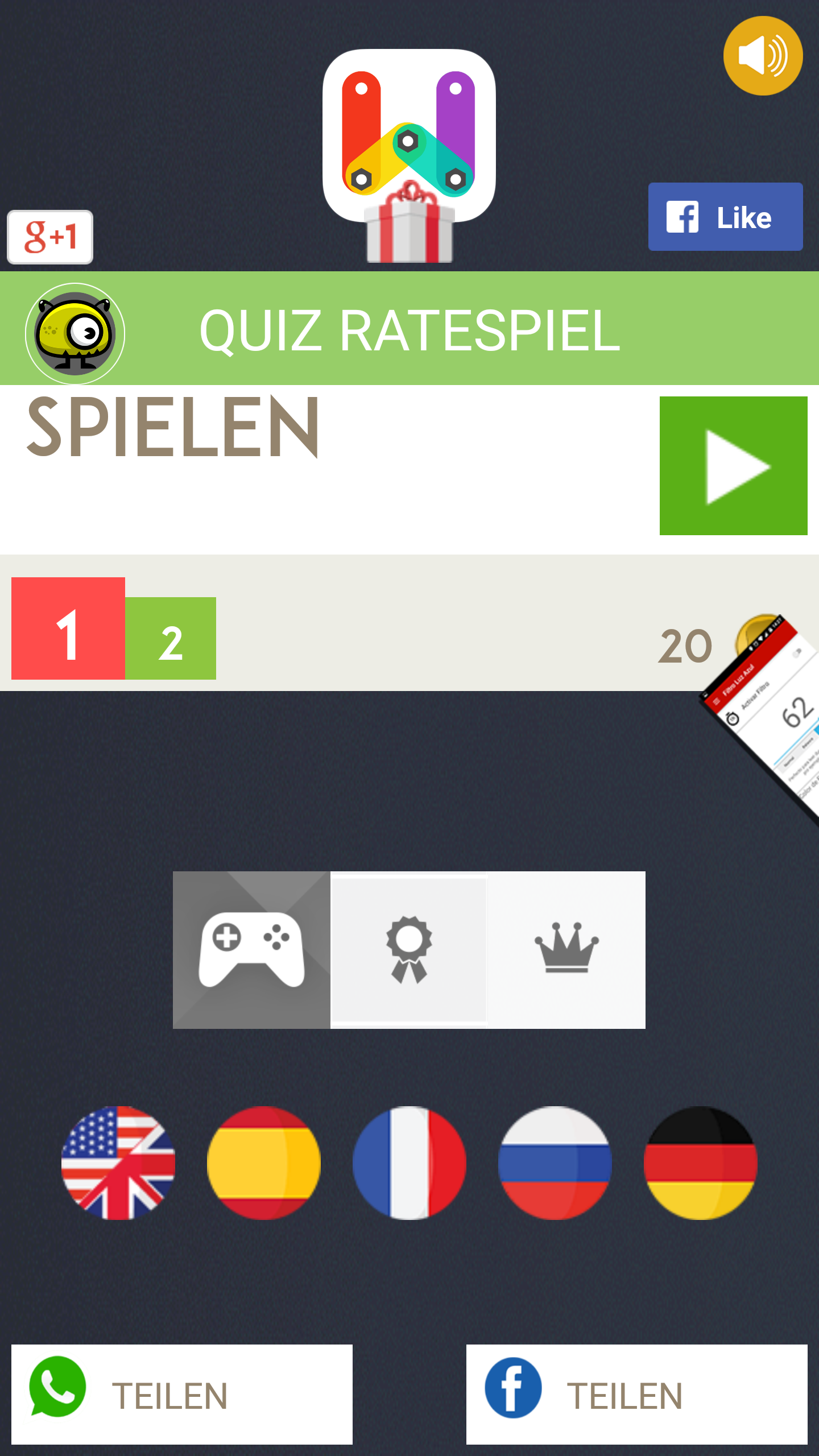 Android application Trivia Quiz screenshort
