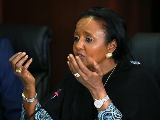 Education CS Amina Mohamed when she appeared before the Parliamentary Education Committee on the statute law amendment bill 2018 and made recommendations to the bill on the management of the Public Universities. May 30, 2018. Photo/Jack Owuor
