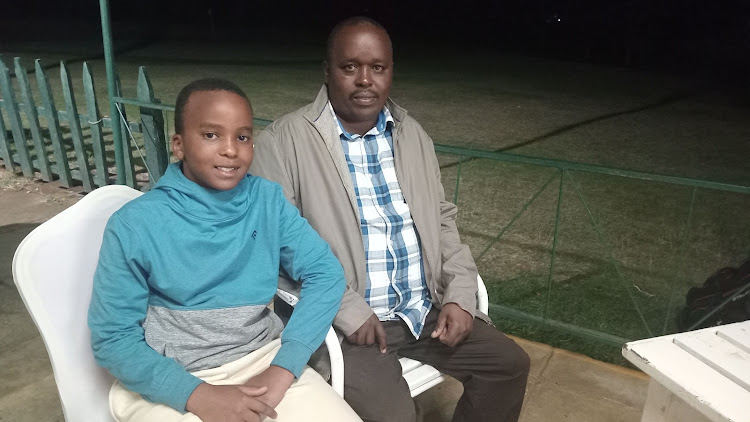 Winner of the KCB East Africa Golf series title in Eldoret Ryan and his dad Alex Tolgos